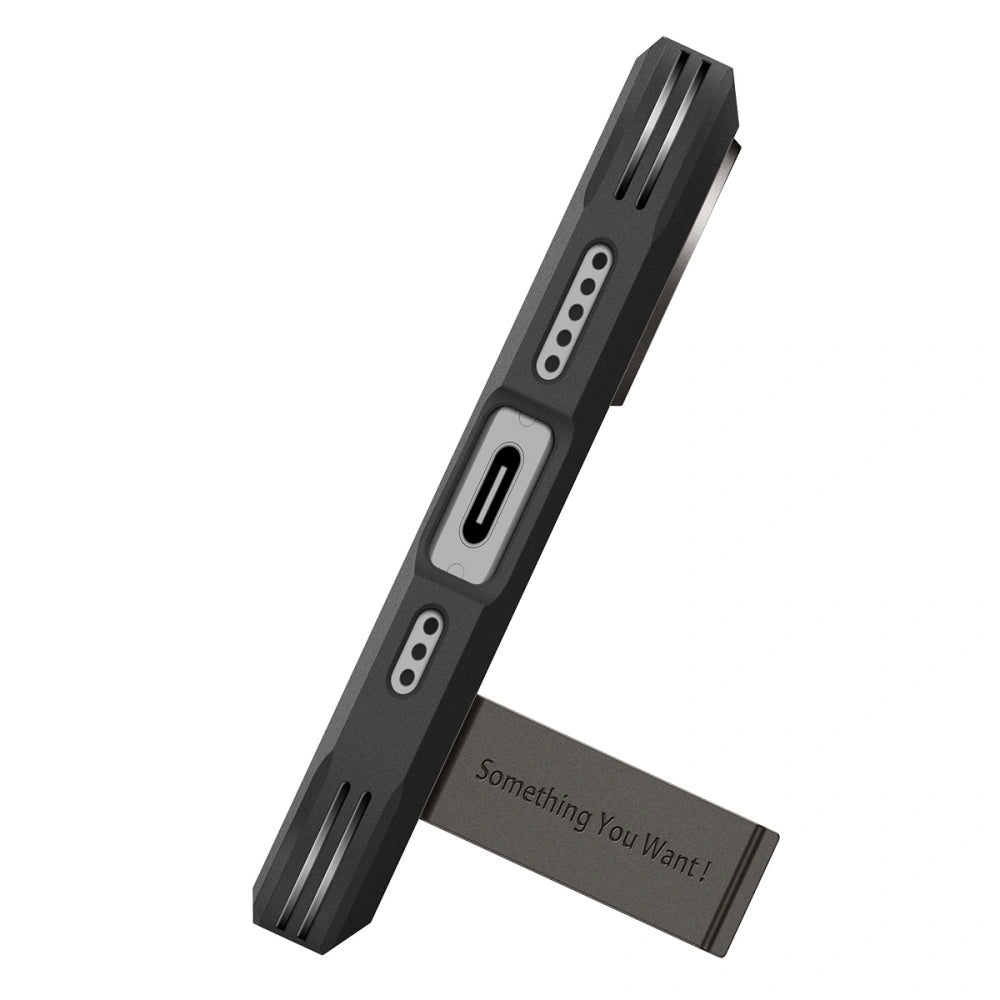 Spigen iPhone 17 - Tough Armor T Mag - MagSafe Σκληρή Θήκη με Πλαίσιο Σιλικόνης και Σταντ - Gunmetal