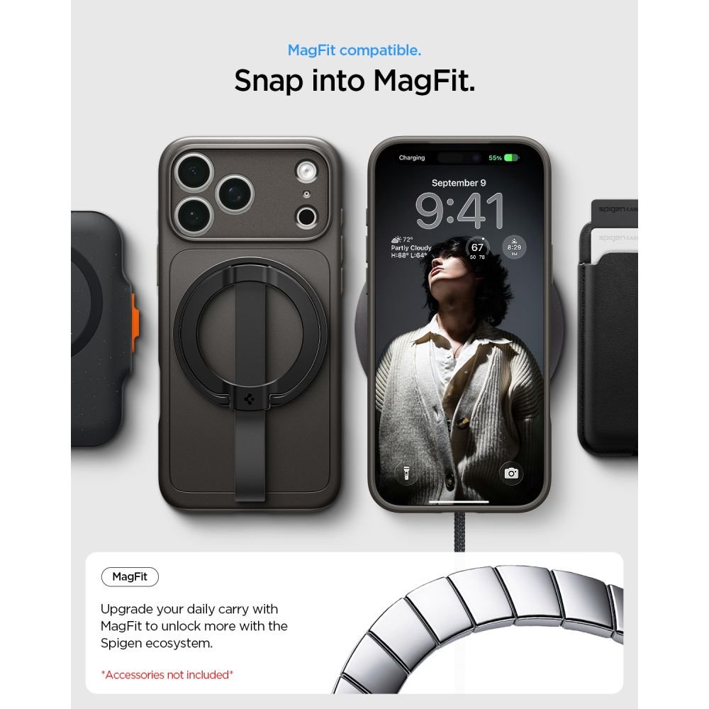 Spigen iPhone 18 Pro / iPhone 17 Pro - Σκληρή Θήκη με MagSafe - Thin Fit Mag - Black