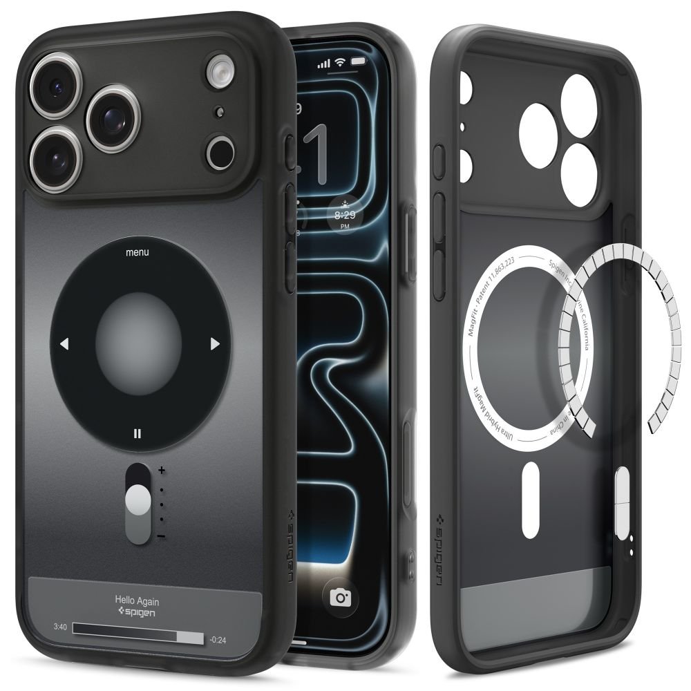 Spigen iPhone 18 Pro / iPhone 17 Pro - Σκληρή Θήκη με Πλαίσιο Σιλικόνης Και MagSafe - Ultra Hybrid Classic - Classic Black