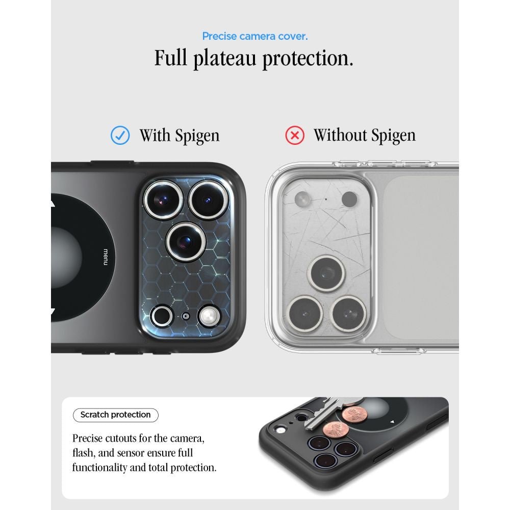 Spigen iPhone 18 Pro / iPhone 17 Pro - Σκληρή Θήκη με Πλαίσιο Σιλικόνης Και MagSafe - Ultra Hybrid Classic - Classic Black