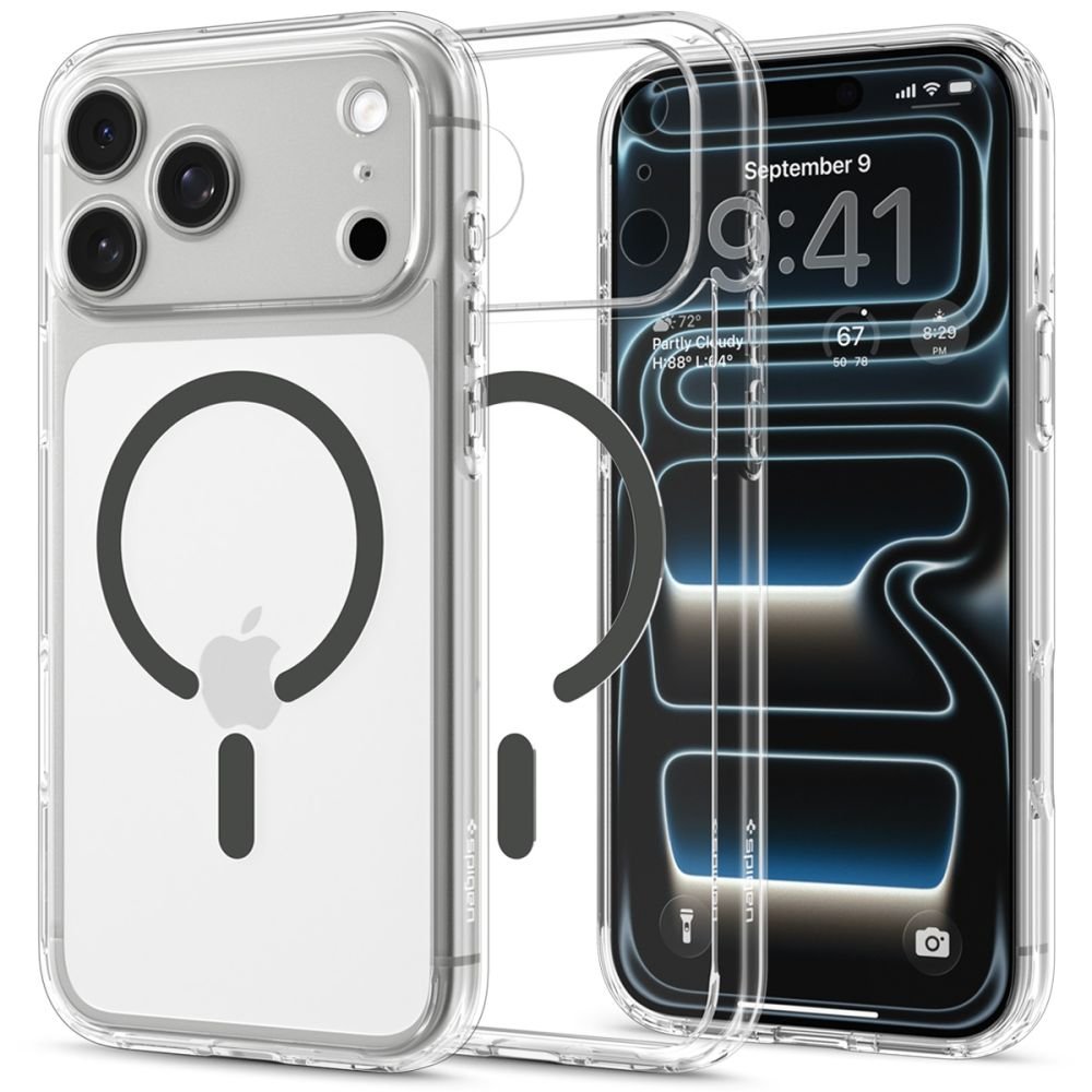 Spigen iPhone 18 Pro / iPhone 17 Pro - Σκληρή Θήκη με Πλαίσιο Σιλικόνης Και MagSafe - Ultra Hybrid Mag - Clear / Graphite