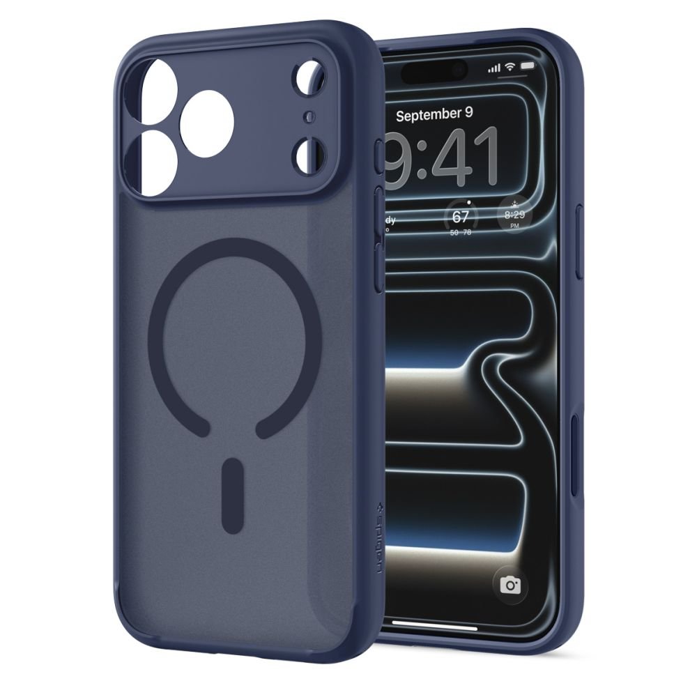 Spigen iPhone 18 Pro / iPhone 17 Pro - Σκληρή Θήκη με Πλαίσιο Σιλικόνης Και MagSafe - Ultra Hybrid Mag - Frost Deep Blue