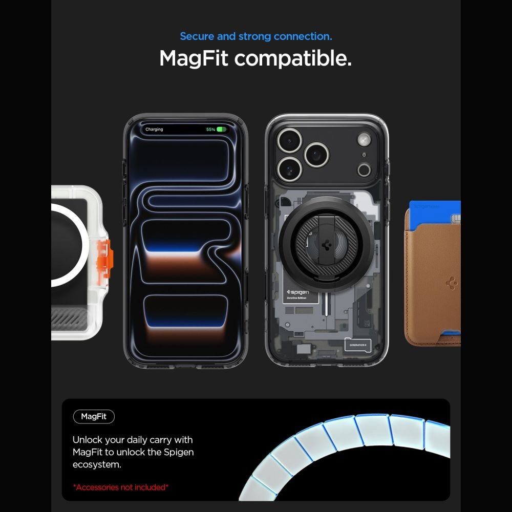 Spigen iPhone 18 Pro / iPhone 17 Pro - Σκληρή Θήκη με Πλαίσιο Σιλικόνης Και MagSafe - Ultra Hybrid Mag - Zero One Black
