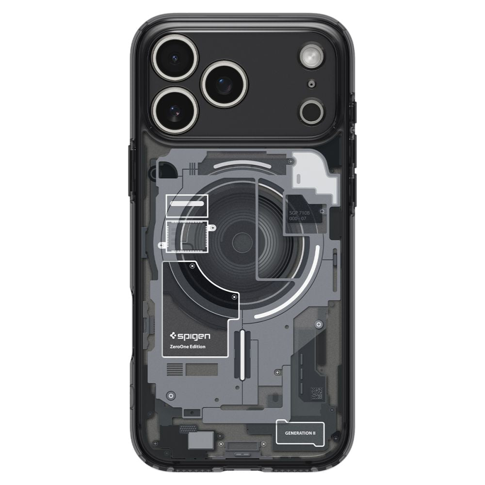 Spigen iPhone 18 Pro / iPhone 17 Pro - Σκληρή Θήκη με Πλαίσιο Σιλικόνης Και MagSafe - Ultra Hybrid Mag - Zero One Black