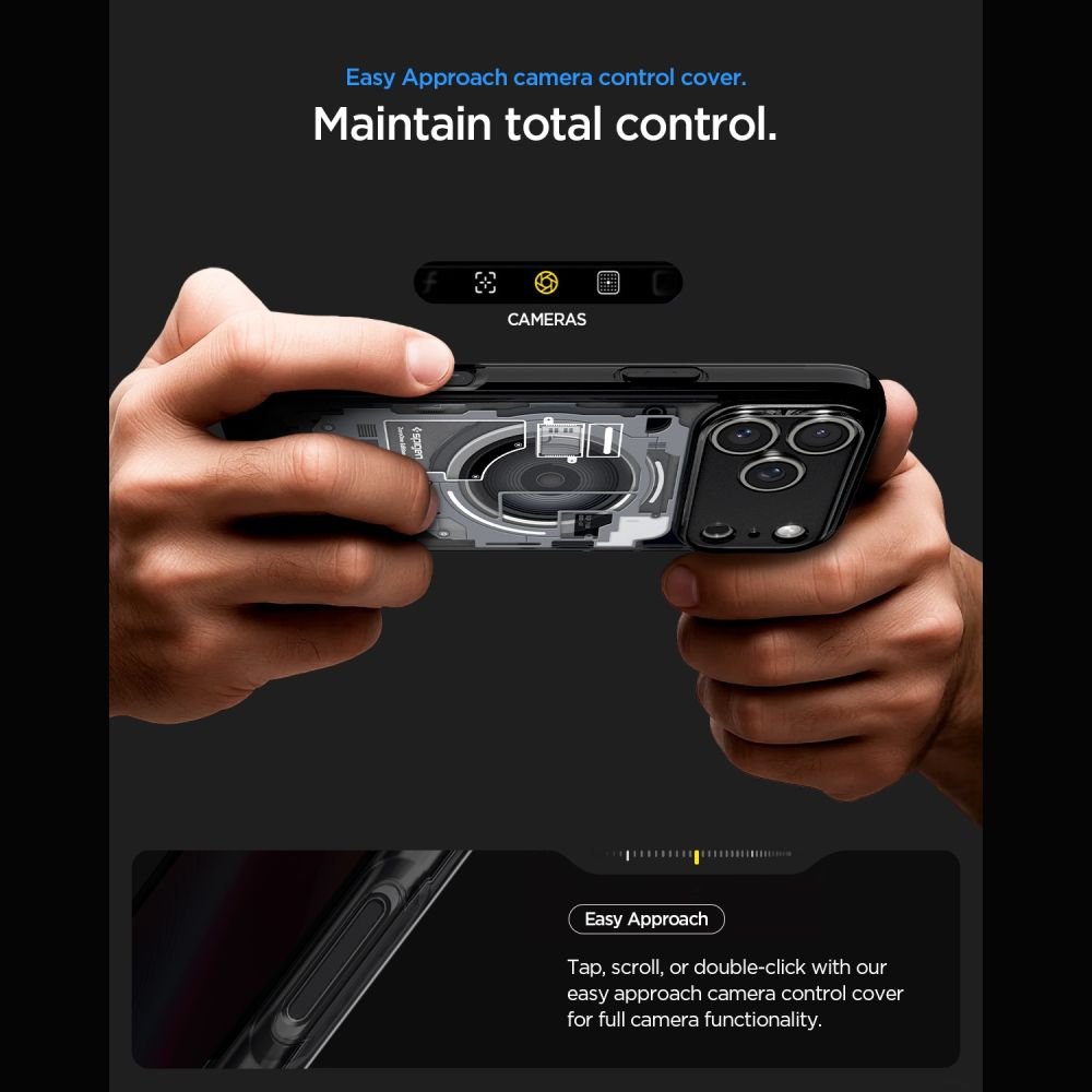 Spigen iPhone 18 Pro / iPhone 17 Pro - Σκληρή Θήκη με Πλαίσιο Σιλικόνης Και MagSafe - Ultra Hybrid Mag - Zero One Black