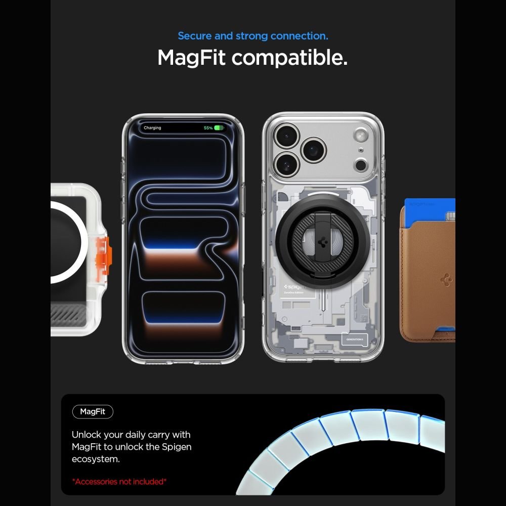Spigen iPhone 18 Pro / iPhone 17 Pro - Σκληρή Θήκη με Πλαίσιο Σιλικόνης Και MagSafe - Ultra Hybrid Mag - Zero One White