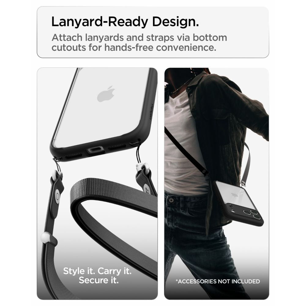 Spigen iPhone 18 Pro / iPhone 17 Pro - Σκληρή Θήκη με Πλαίσιο Σιλικόνης - Ultra Hybrid - Matte Black