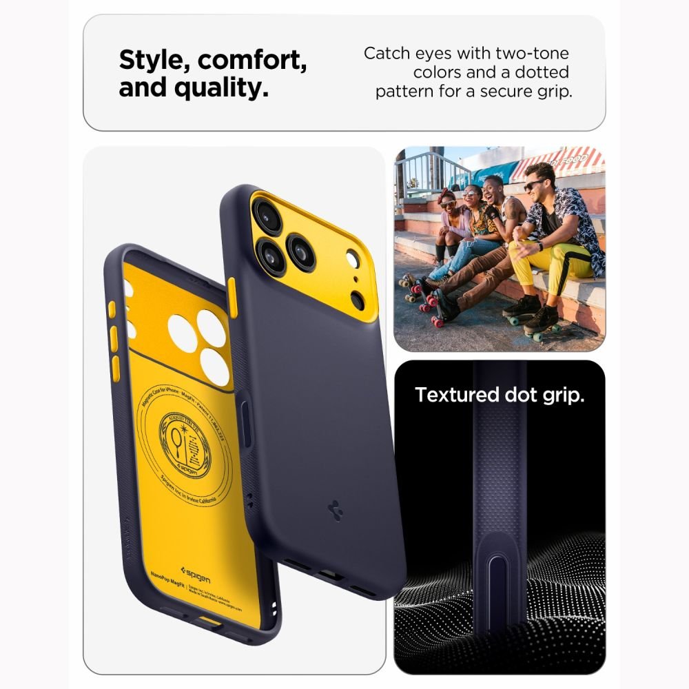 Spigen iPhone 18 Pro / iPhone 17 Pro - Θήκη Σιλικόνης με MagSafe - Nano Pop Mag - Blueberry Navy
