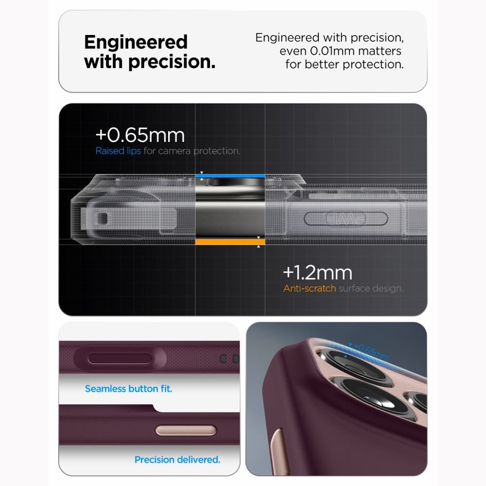 Spigen iPhone 18 Pro / iPhone 17 Pro - Θήκη Σιλικόνης με MagSafe - Nano Pop Mag - Burgundy Bean