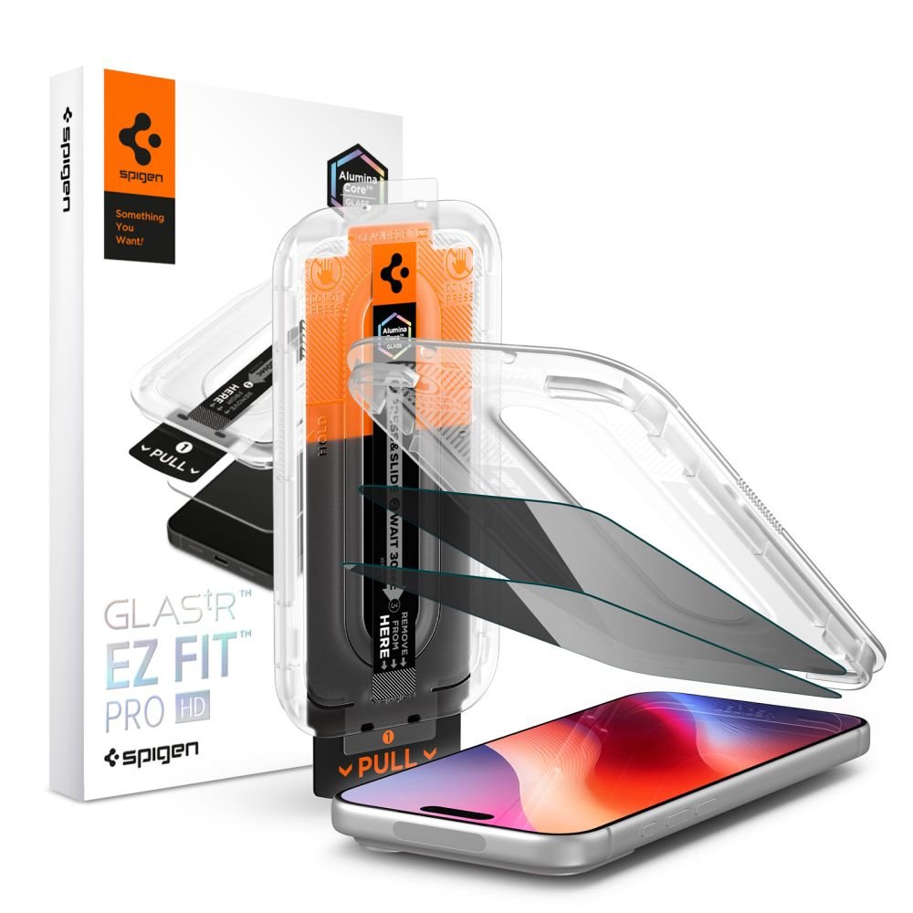 Spigen iPhone 18 Pro Max - Αντιχαρακτικό Γυαλί Οθόνης 10H - Glas.tR EZ Fit Pro AC HD - 2 Τεμάχια - Privacy