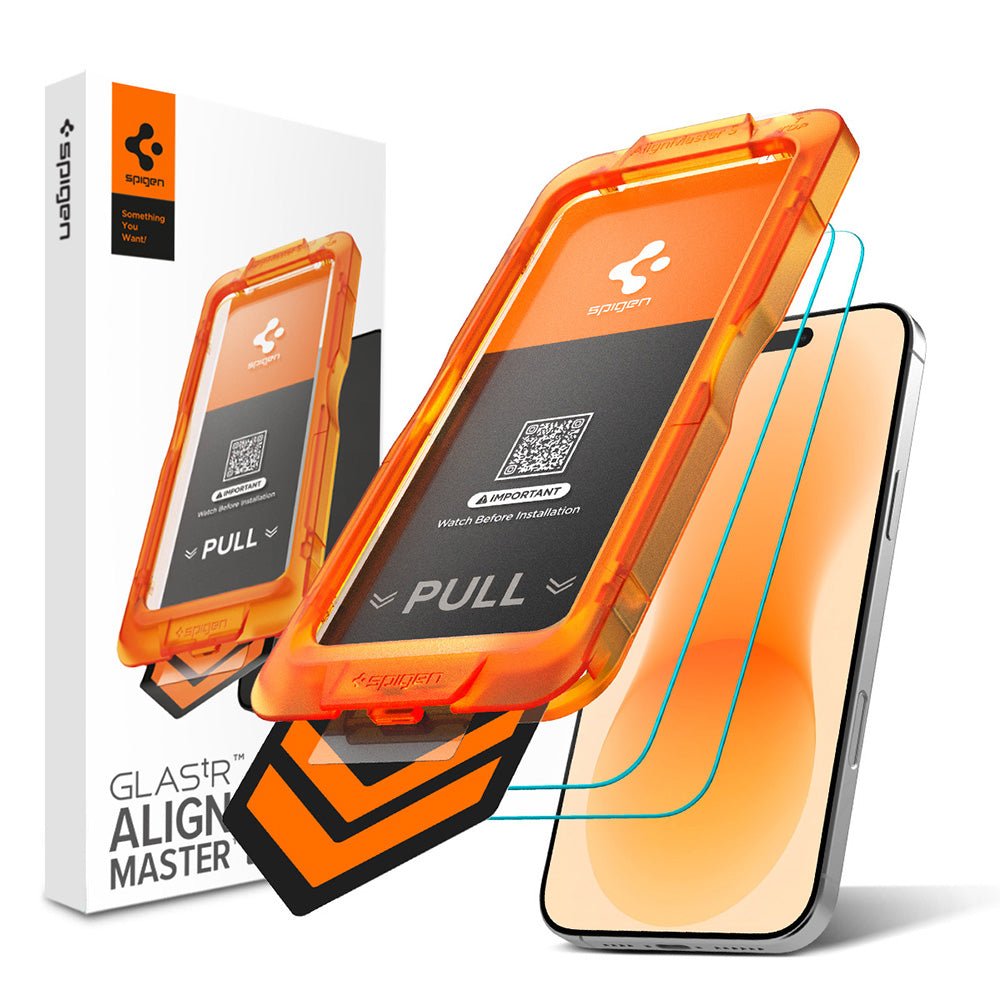 Spigen iPhone 18 Pro Max / iPhone 17 Pro Max - Case Friendly Αντιχαρακτικό Γυαλί Οθόνης 9H - Glas.tR AlignMaster S - 2 Τεμάχια - Clear
