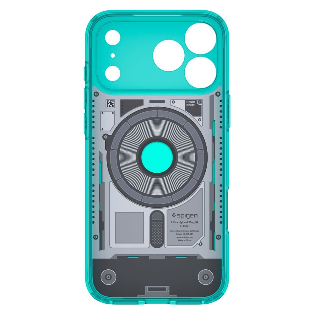 Spigen iPhone 18 Pro Max / iPhone 17 Pro Max - Σκληρή Θήκη με Πλαίσιο Σιλικόνης Και MagSafe - Ultra Hybrid Mag - C-One Bondi Blue