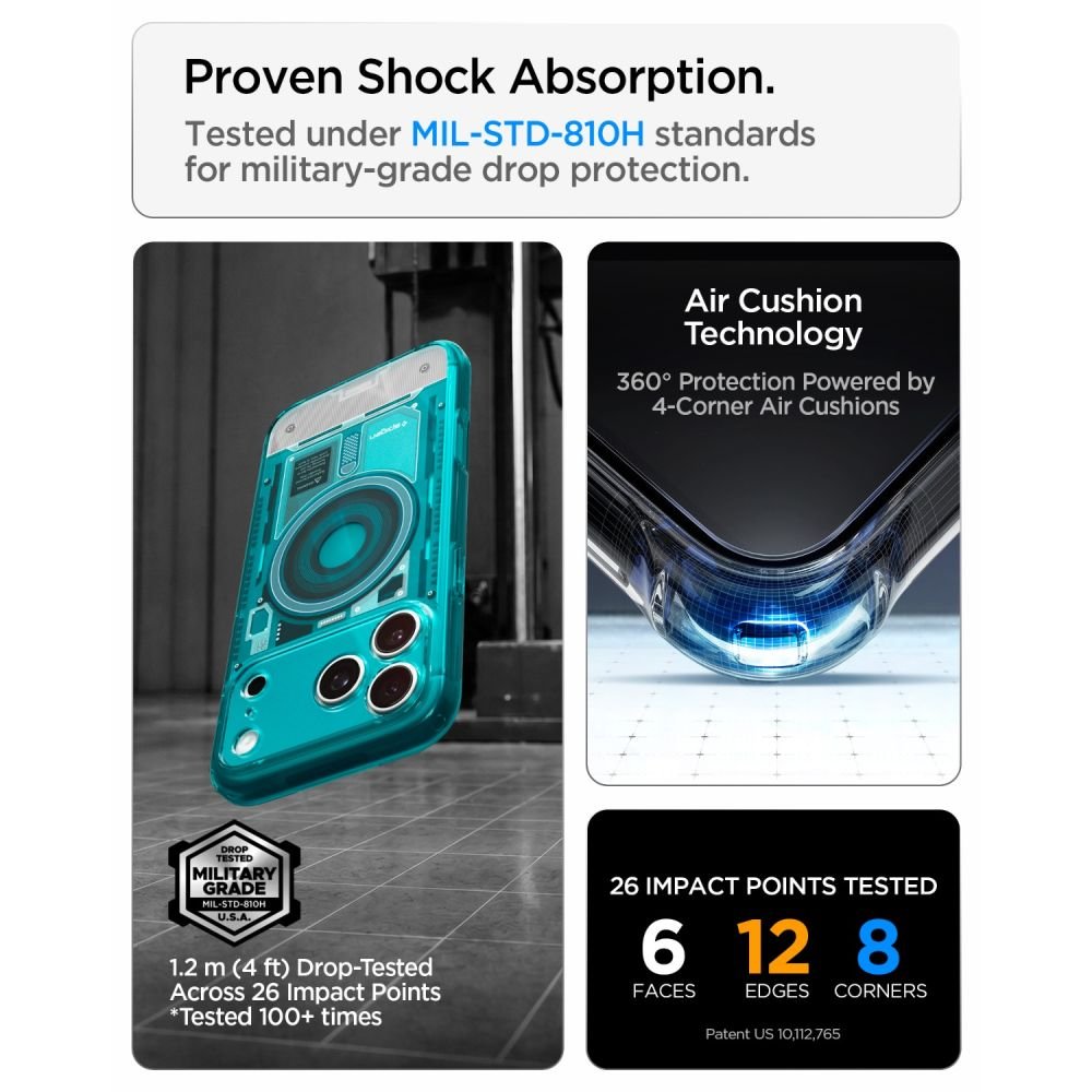 Spigen iPhone 18 Pro Max / iPhone 17 Pro Max - Σκληρή Θήκη με Πλαίσιο Σιλικόνης Και MagSafe - Ultra Hybrid Mag - C-One Bondi Blue