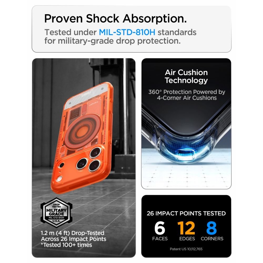 Spigen iPhone 18 Pro Max / iPhone 17 Pro Max - Σκληρή Θήκη με Πλαίσιο Σιλικόνης Και MagSafe - Ultra Hybrid Mag - C-One Tangerine