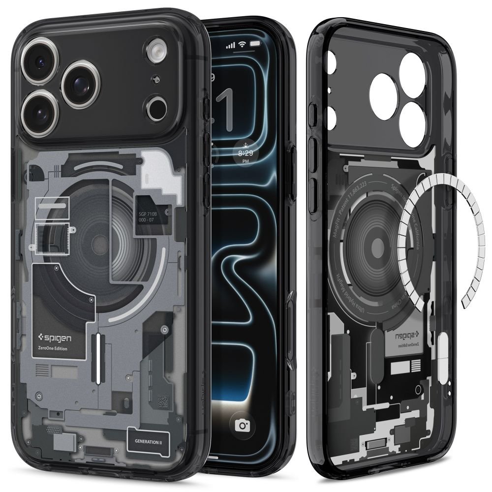 Spigen iPhone 18 Pro Max / iPhone 17 Pro Max - Σκληρή Θήκη με Πλαίσιο Σιλικόνης Και MagSafe - Ultra Hybrid Mag - Zero One Black