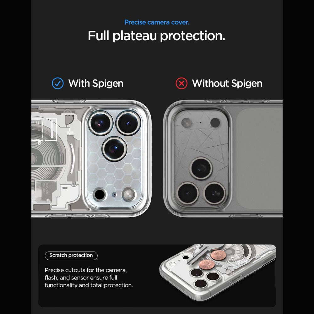 Spigen iPhone 18 Pro Max / iPhone 17 Pro Max - Σκληρή Θήκη με Πλαίσιο Σιλικόνης Και MagSafe - Ultra Hybrid Mag - Zero One Natural Titanium