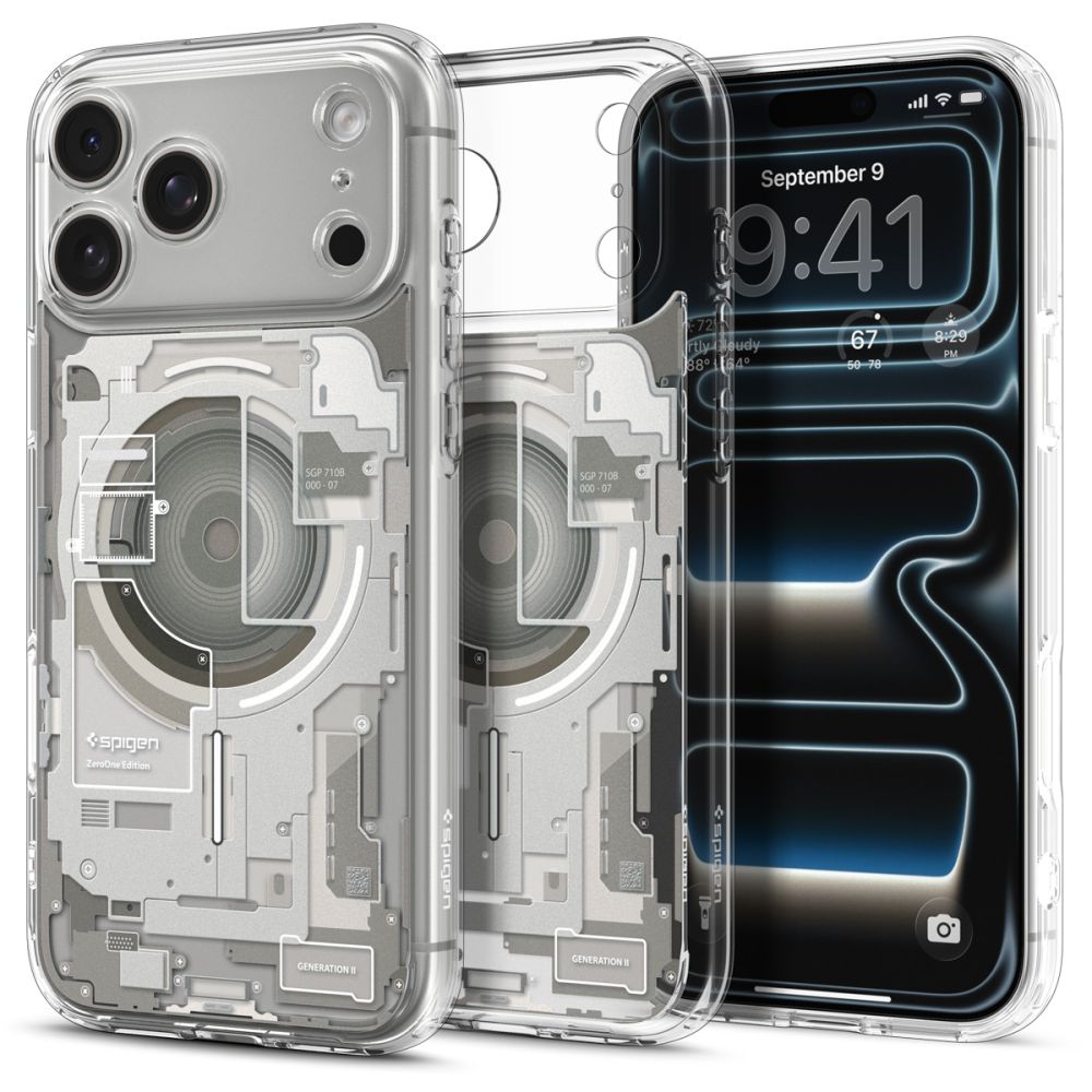 Spigen iPhone 18 Pro Max / iPhone 17 Pro Max - Σκληρή Θήκη με Πλαίσιο Σιλικόνης Και MagSafe - Ultra Hybrid Mag - Zero One Natural Titanium