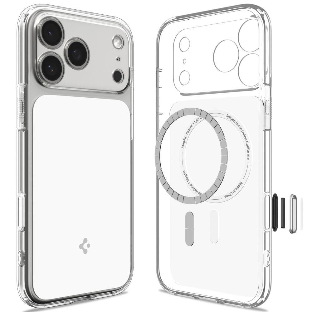 Spigen iPhone 18 Pro Max / iPhone 17 Pro Max - Σκληρή Θήκη με Πλαίσιο Σιλικόνης Και MagSafe - Ultra Hybrid T Mag - Glossy White