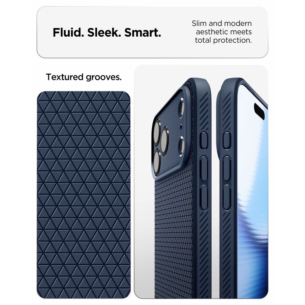 Spigen iPhone 18 Pro Max / iPhone 17 Pro Max - Θήκη Σιλικόνης - Liquid Air - Navy Blue