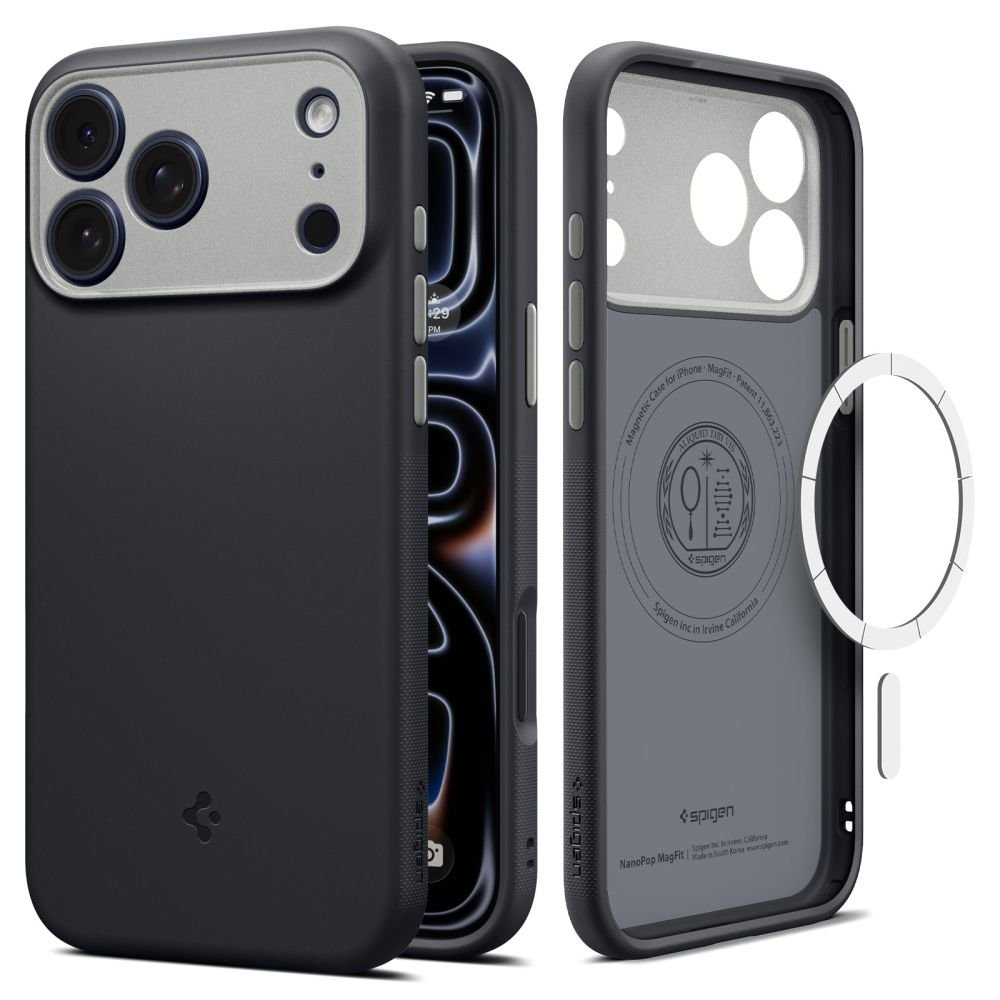 Spigen iPhone 18 Pro Max / iPhone 17 Pro Max - Θήκη Σιλικόνης με MagSafe - Nano Pop Mag - Black Sesame