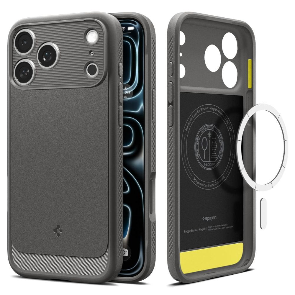 Spigen iPhone 18 Pro Max / iPhone 17 Pro Max - Θήκη TPU με MagSafe - Rugged Armor Mag - Grey