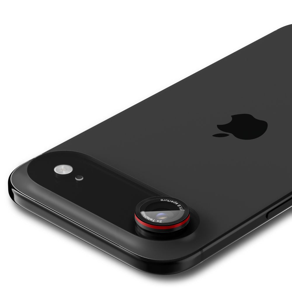 Spigen iPhone Air - Αντιχαρακτικό Γυαλί για την Κάμερα - Optik Pro L - Series Glas.TR EZ Fit - 2 Τεμάχια - Black / Red