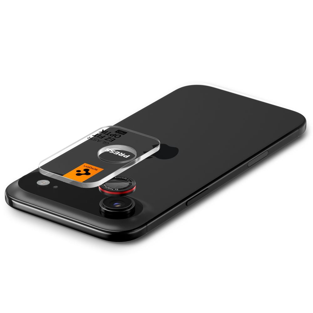 Spigen iPhone Air - Αντιχαρακτικό Γυαλί για την Κάμερα - Optik Pro L - Series Glas.TR EZ Fit - 2 Τεμάχια - Black / Red