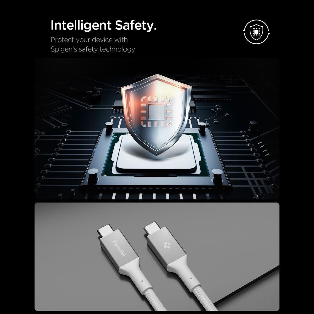 Spigen Καλώδιο Γρήγορης Φόρτισης 100W Type - C to Type - C - Essential EB10015CC - 150 cm - White