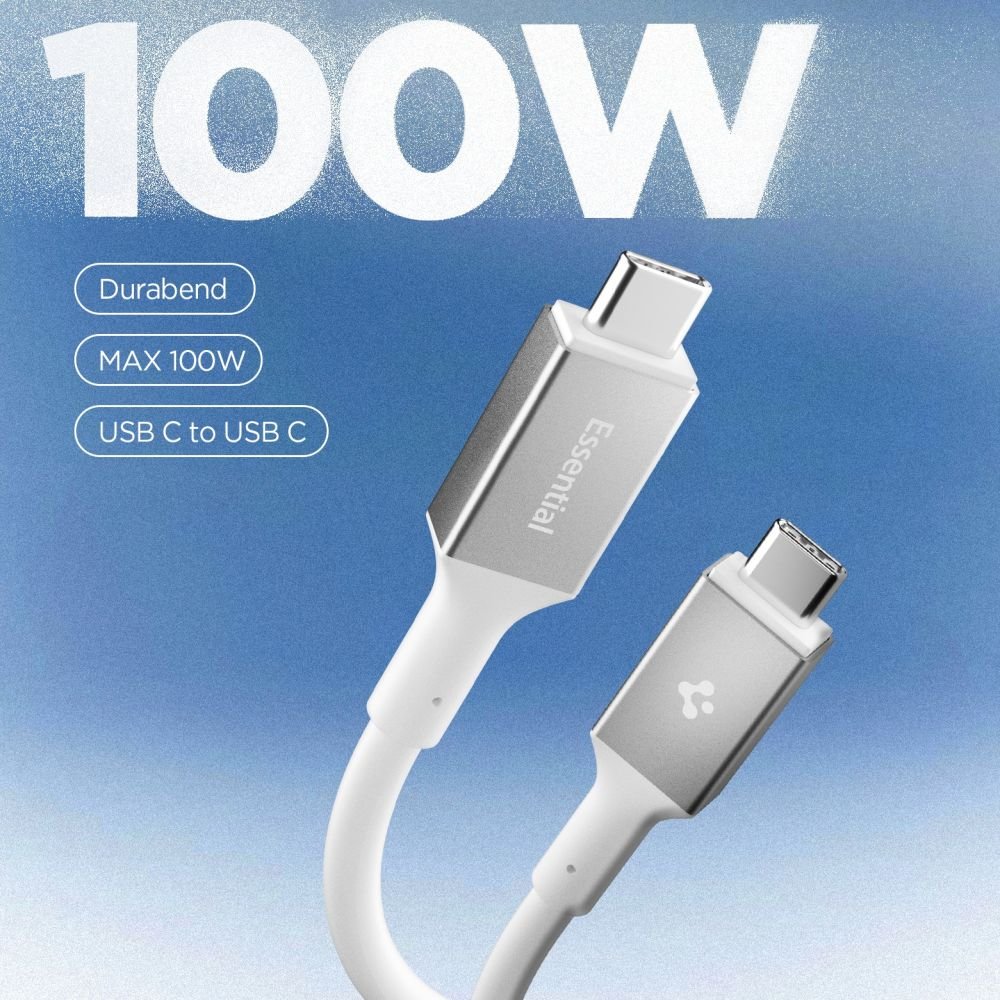 Spigen Καλώδιο Γρήγορης Φόρτισης 100W Type - C to Type - C - Essential EB10020CC - 200 cm - White