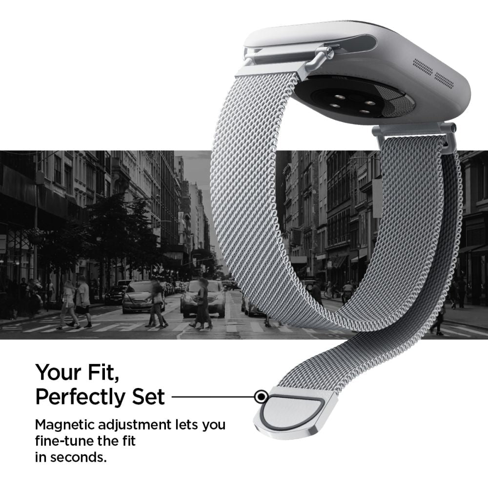 Spigen Λουράκι Apple Watch 8/9/10/11 - SE (1/2/3) - 40/41/42mm - WBM4 Modern Fit - Silver