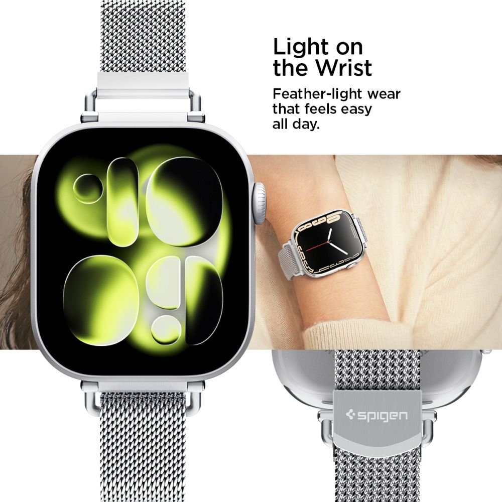 Spigen Λουράκι Apple Watch 8/9/10/11 - SE (1/2/3) - 40/41/42mm - WBM4 Modern Fit - Silver