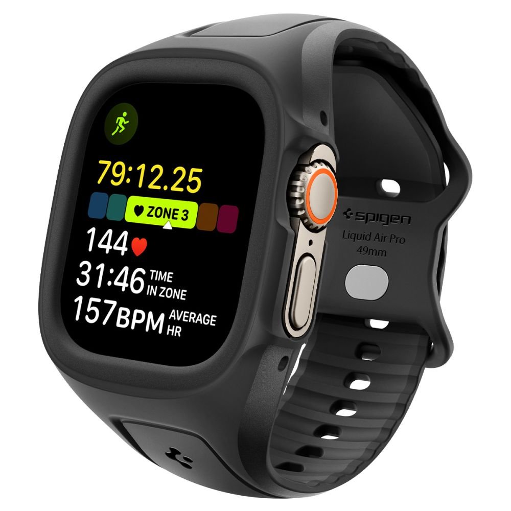 Spigen Λουράκι Apple Watch Ultra (1/2/3) - 49mm με Θήκη Προστασίας - Liquid Air Pro - Black