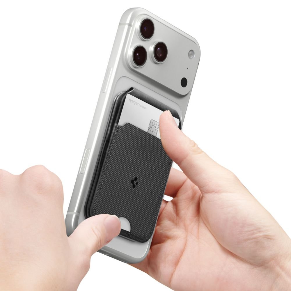 Spigen Μαγνητική Θήκη για 3 Κάρτες και Stand Κινητού από Συνθετικό Δέρμα - S314 - 2 - Black