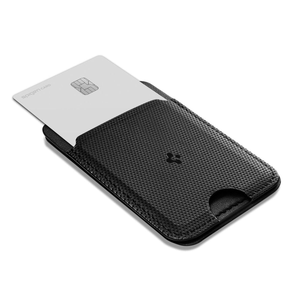 Spigen Μαγνητική Θήκη για Κάρτες και Stand Κινητού από Συνθετικό Δέρμα - S314 - 1 - Black