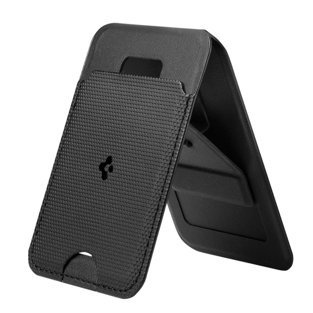 Spigen Μαγνητική Θήκη για Κάρτες και Stand Κινητού από Συνθετικό Δέρμα - S314 - 1 - Black
