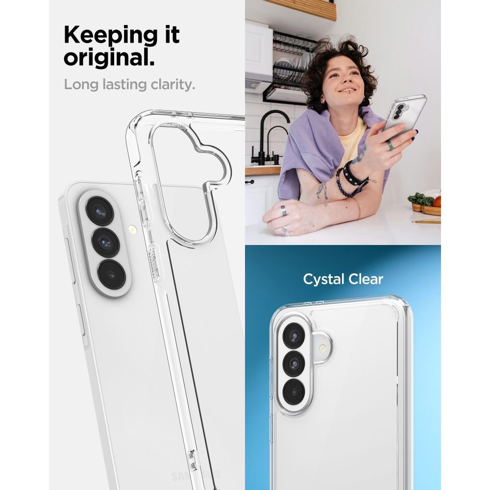Spigen Samsung Galaxy A37 5G - Σκληρή Θήκη με Πλαίσιο Σιλικόνης - Ultra Hybrid - Crystal Clear