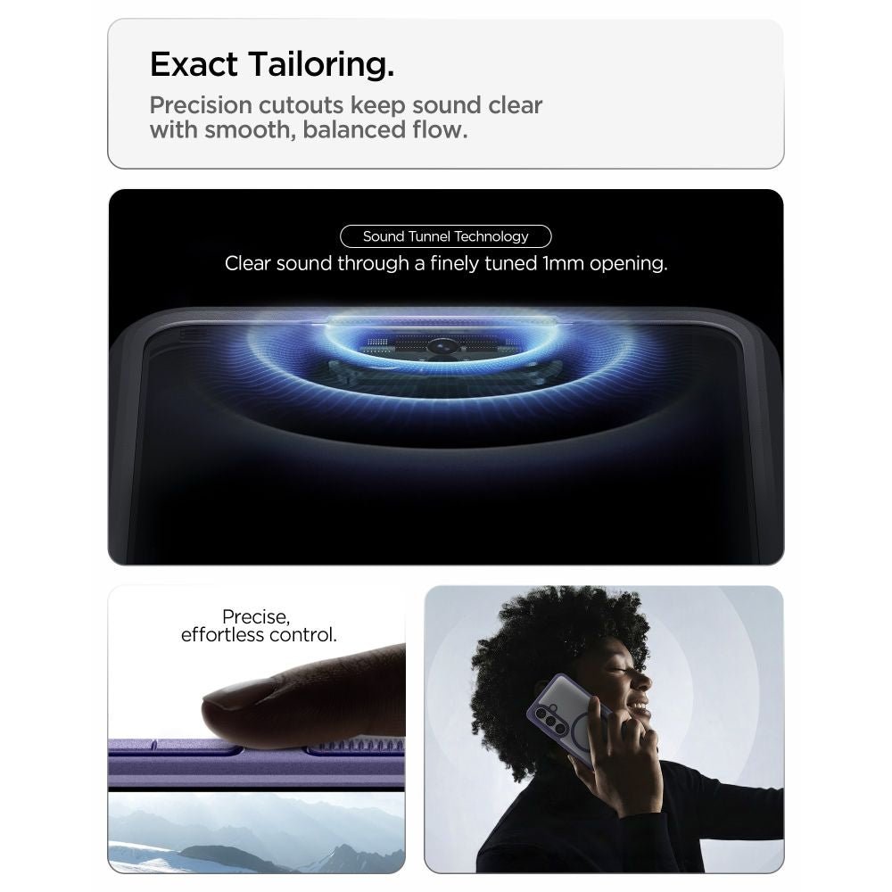 Spigen Samsung Galaxy S26 Plus - Σκληρή Θήκη με Πλαίσιο Σιλικόνης Και MagSafe - Ultra Hybrid Mag - Clear / Deep Purple