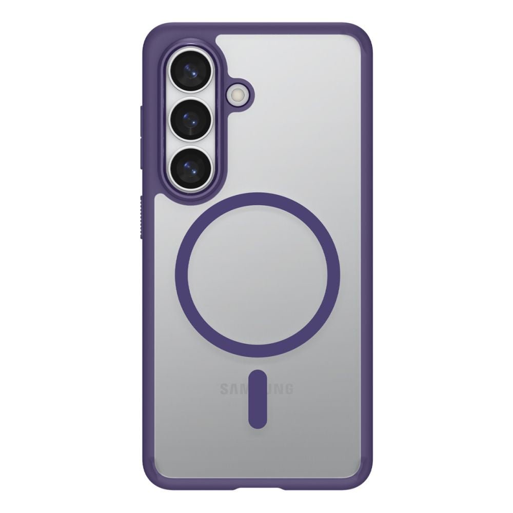 Spigen Samsung Galaxy S26 Plus - Σκληρή Θήκη με Πλαίσιο Σιλικόνης Και MagSafe - Ultra Hybrid Mag - Clear / Deep Purple