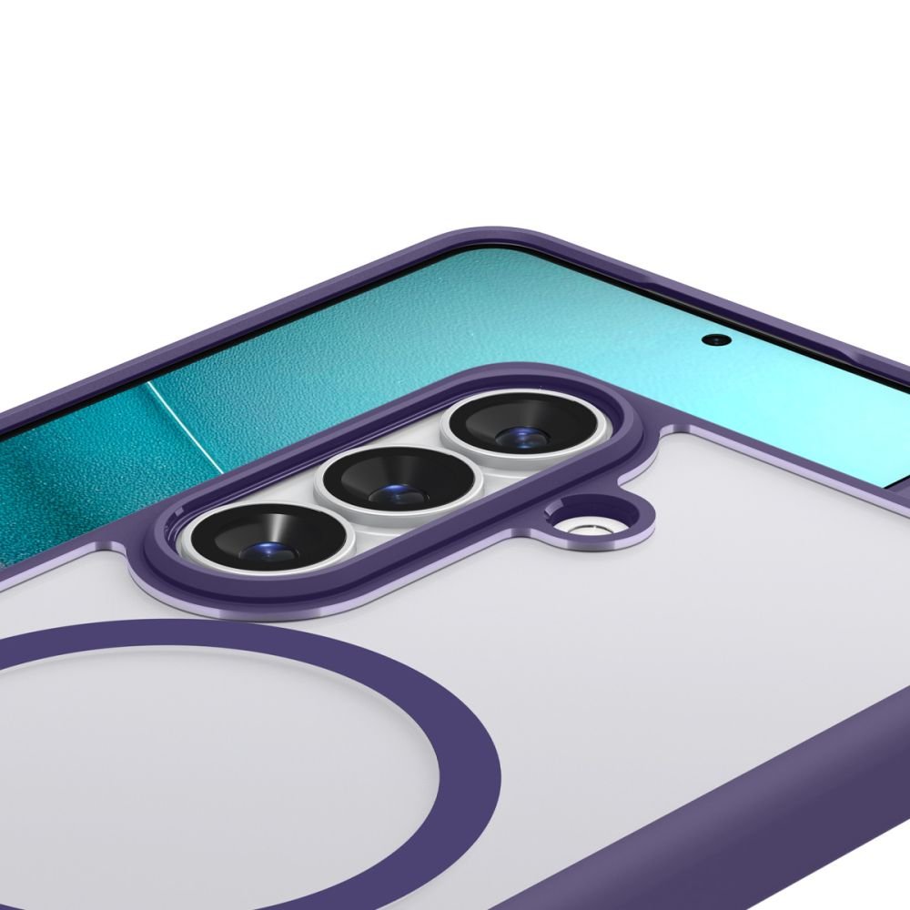Spigen Samsung Galaxy S26 Plus - Σκληρή Θήκη με Πλαίσιο Σιλικόνης Και MagSafe - Ultra Hybrid Mag - Clear / Deep Purple