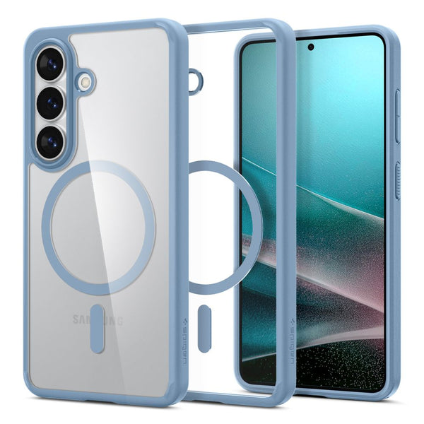 Spigen Samsung Galaxy S26 Plus - Σκληρή Θήκη με Πλαίσιο Σιλικόνης Και MagSafe - Ultra Hybrid Mag - Clear / Light Blue