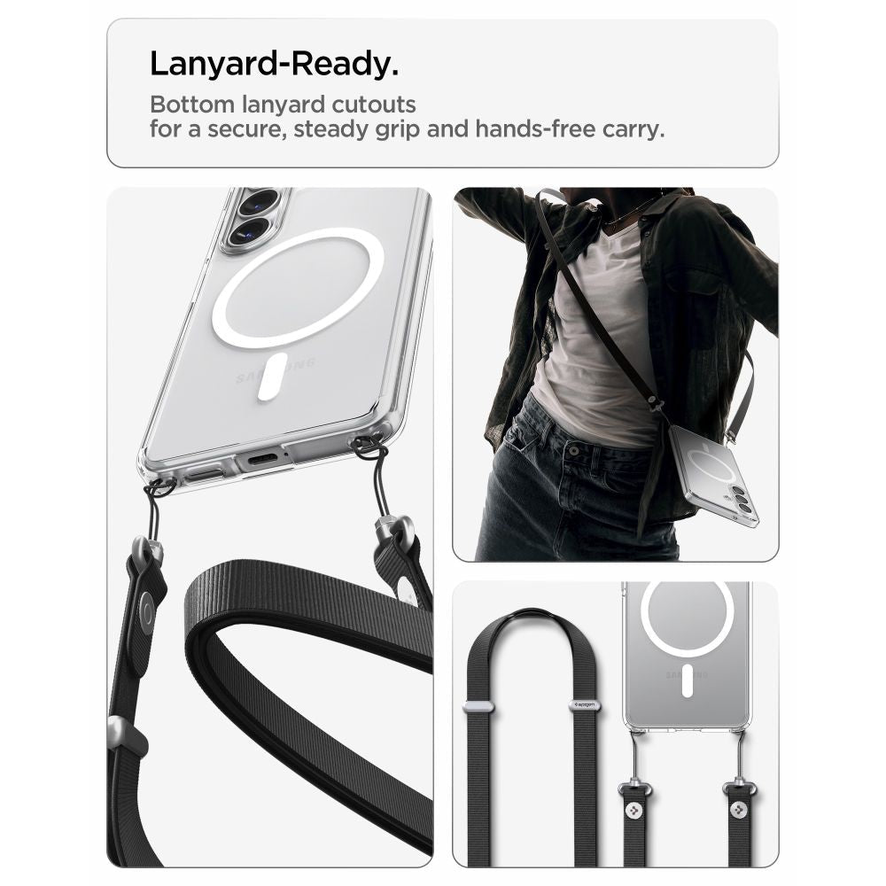 Spigen Samsung Galaxy S26 Plus - Σκληρή Θήκη με Πλαίσιο Σιλικόνης Και MagSafe - Ultra Hybrid Mag - Clear / White