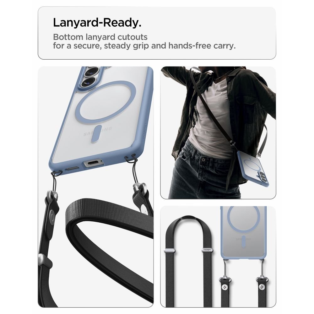 Spigen Samsung Galaxy S26 - Σκληρή Θήκη με Πλαίσιο Σιλικόνης Και MagSafe - Ultra Hybrid Mag - Clear / Light Blue