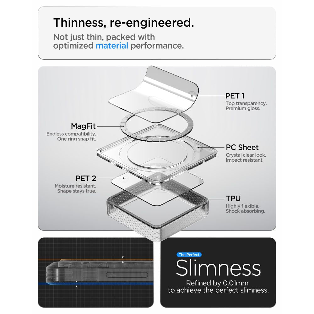 Spigen Samsung Galaxy S26 - Σκληρή Θήκη με Πλαίσιο Σιλικόνης Και MagSafe - Ultra Hybrid Mag - Clear / Matte Black