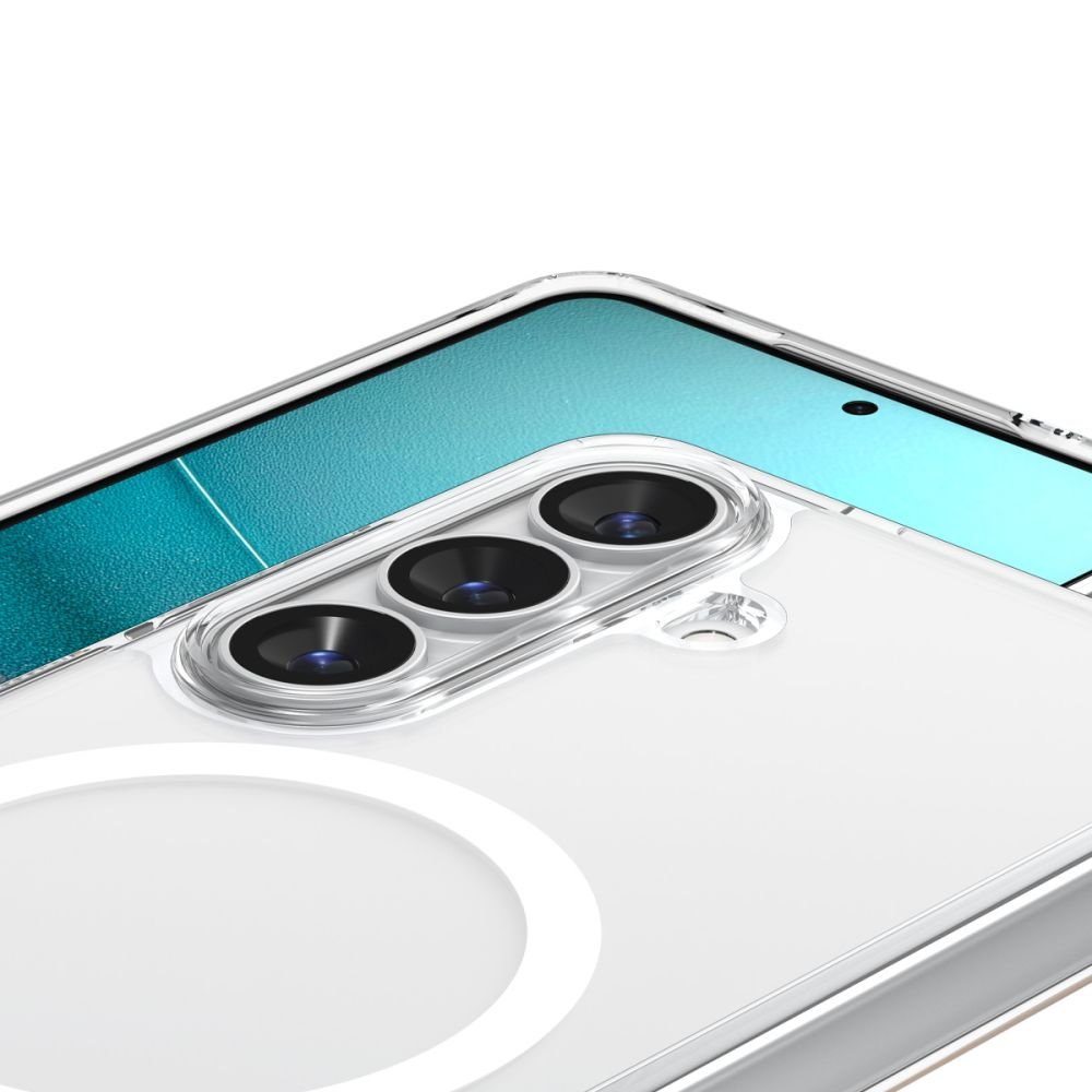 Spigen Samsung Galaxy S26 - Σκληρή Θήκη με Πλαίσιο Σιλικόνης Και MagSafe - Ultra Hybrid Mag - Clear / White