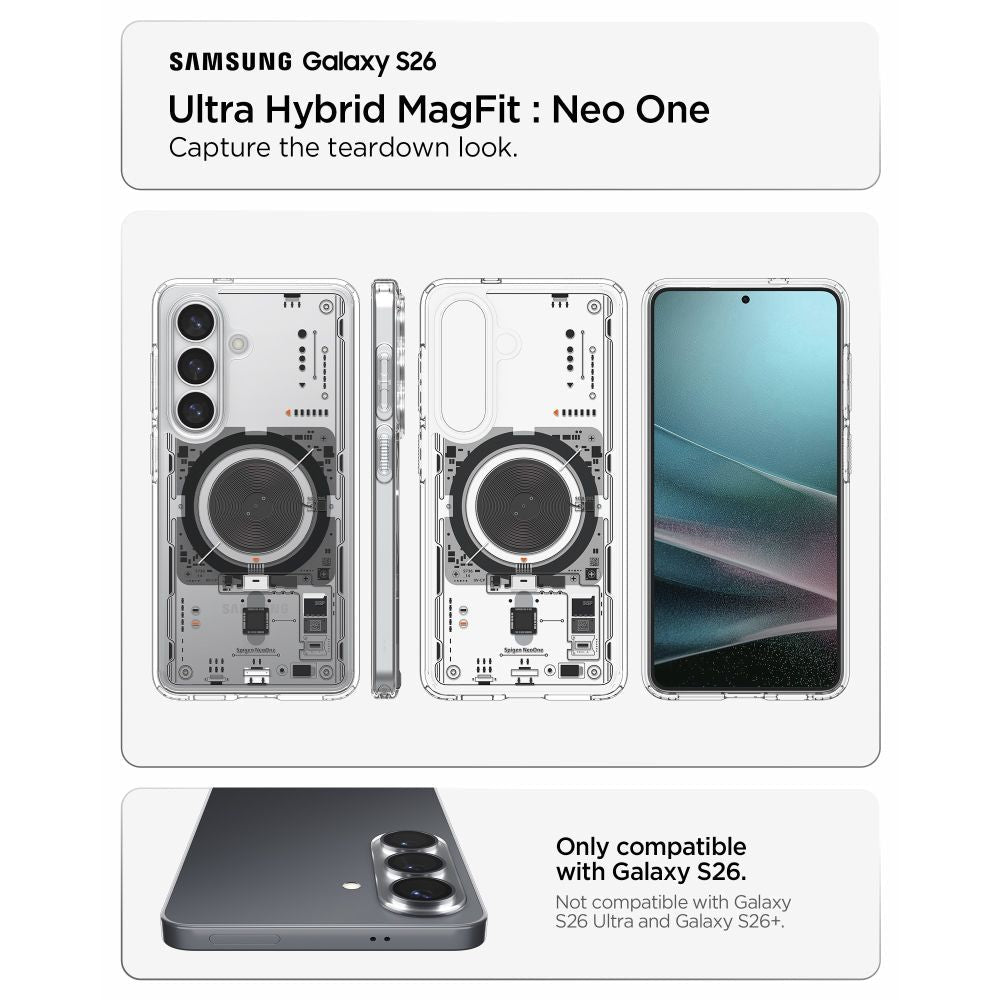 Spigen Samsung Galaxy S26 - Σκληρή Θήκη με Πλαίσιο Σιλικόνης και MagSafe - Ultra Hybrid Mag - Neo One