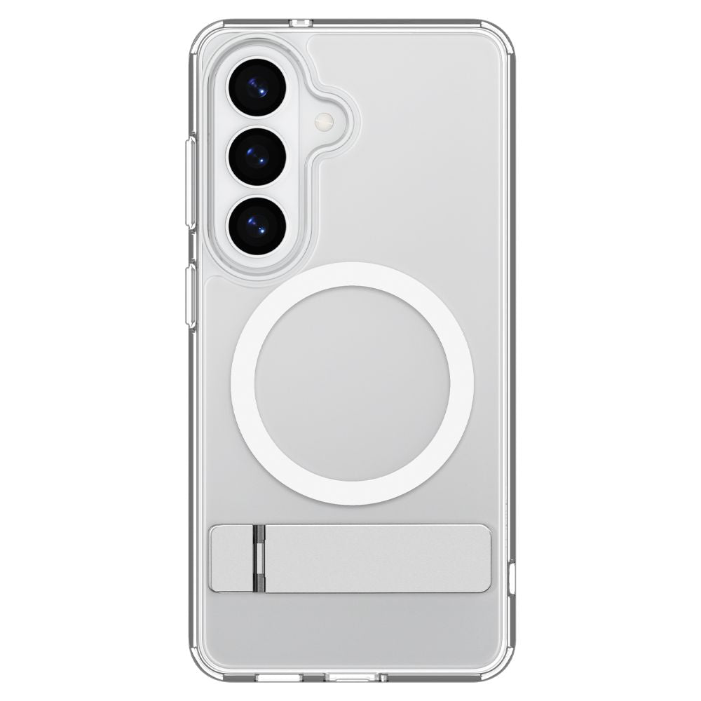Spigen Samsung Galaxy S26 - Σκληρή Θήκη με Πλαίσιο Σιλικόνης και Stand - Ultra Hybrid S MagSafe - Clear / White