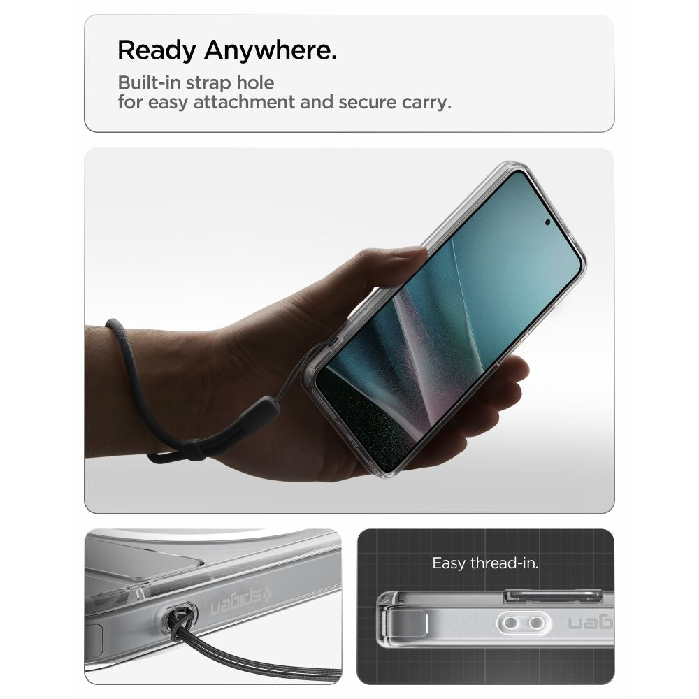 Spigen Samsung Galaxy S26 - Σκληρή Θήκη με Πλαίσιο Σιλικόνης και Stand - Ultra Hybrid S MagSafe - Clear / White