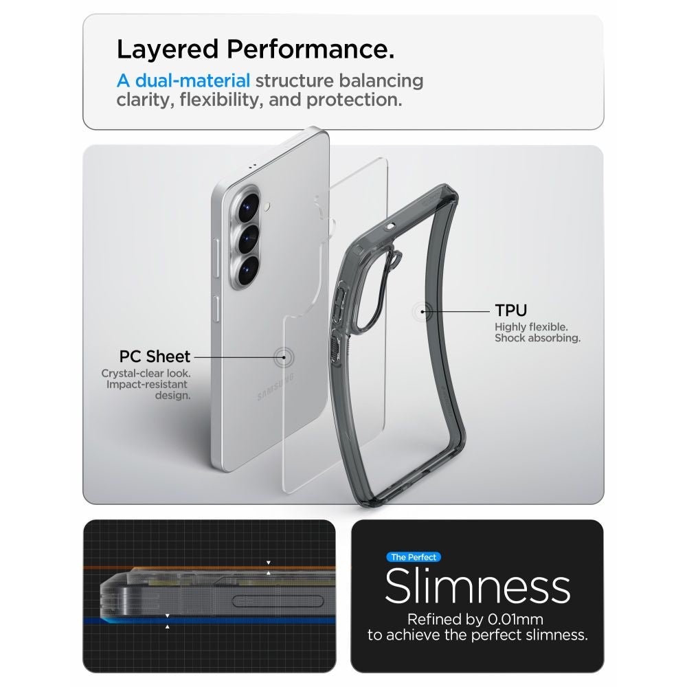 Spigen Samsung Galaxy S26 Σκληρή Θήκη με Πλαίσιο Σιλικόνης - Ultra Hybrid - Space Crystal