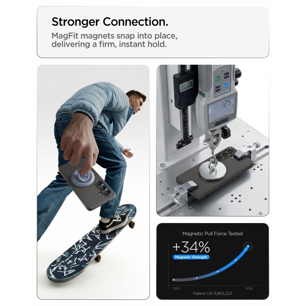 Spigen Samsung Galaxy S26 - Θήκη Σιλικόνης με Magsafe - Liquid Air Mag - Marble Grey