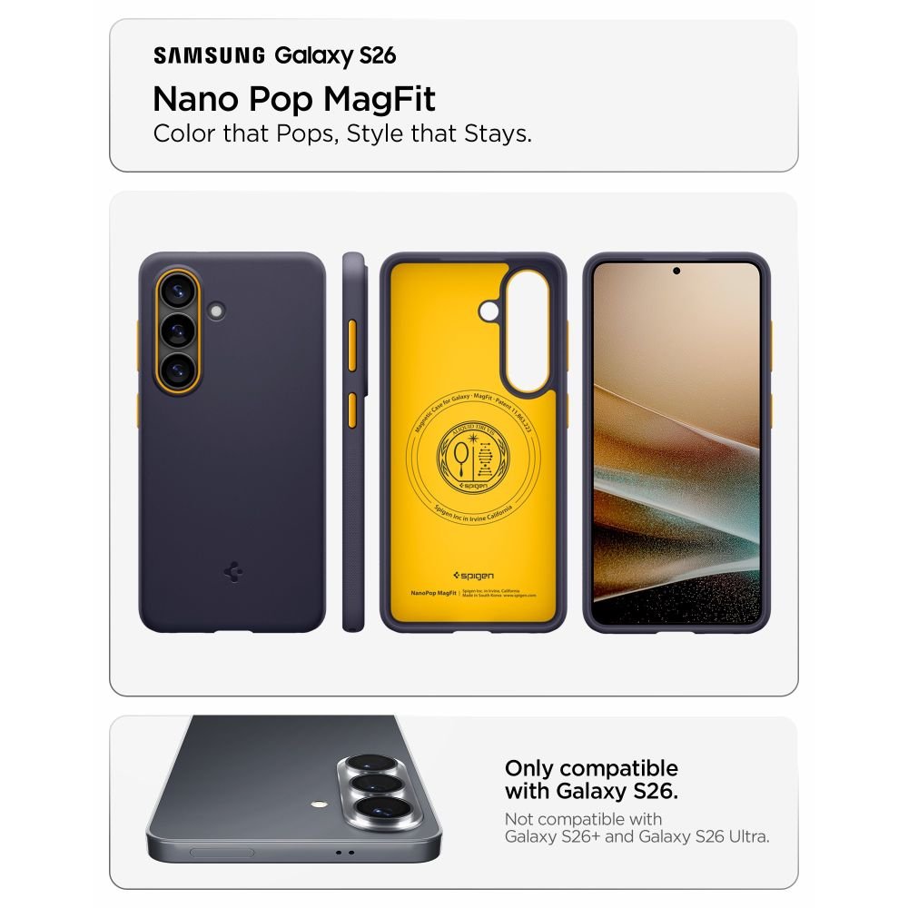 Spigen Samsung Galaxy S26 - Θήκη Σιλικόνης με MagSafe - Nano Pop Mag - Blueberry Navy